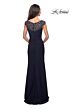 La Femme 25399 Illusion Neckline Cap Sleeve Dress