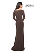 La Femme 25598 Long Sleeve Portrait Neckline Dress