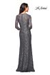 La Femme 26427 Queen Anne Neckline Lace Dress