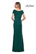 La Femme 26519 Ruched Top Portrait Neckline Dress