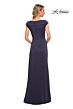 La Femme 26523 Portrait Neckline Ruched Dress