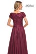 La Femme 26550 Scoop Neck Embroidered Top Dress