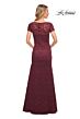 La Femme 26875 Bateau Neckline Lace Dress
