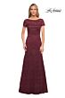 La Femme 26875 Bateau Neckline Lace Dress
