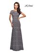 La Femme 26875 Bateau Neckline Lace Dress