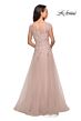 La Femme 26893 Sheer Neckline Embroidered Bodice Dress