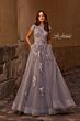 La Femme 26907 Cap Sleeve Embroidered Dress
