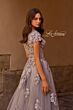La Femme 26907 Cap Sleeve Embroidered Dress