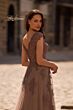 La Femme 26942 Scalloped V-Neck Embroidered Dress
