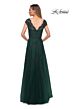 La Femme 26942 Scalloped V-Neck Embroidered Dress