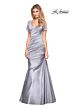 La Femme 26947 Short Sleeve Ruched Dress