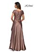 La Femme 27033 Floral Bodice Wrap Skirt Dress