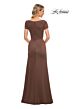 La Femme 27067 Scoop Neckline Short Sleeve Dress