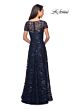 La Femme 27839 Illusion Neckline Sequin Lace Dress
