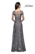 La Femme 27839 Illusion Neckline Sequin Lace Dress