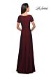 La Femme 27855 Portrait Neckline Short Sleeve Dress
