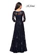 La Femme 27885 Sequin Lace Illusion Sleeves Dress