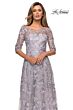 La Femme 27854 Illusion Neckline Embroidered Dress