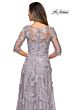 La Femme 27854 Illusion Neckline Embroidered Dress