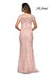 La Femme 27856 Cap Sleeve Beaded Lace Dress