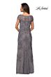 La Femme 27856 Cap Sleeve Beaded Lace Dress