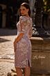 La Femme 27895 Elbow-Length Sleeve Embroidered Dress