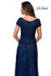 La Femme 27915 V-Neck Floral Embroidery Dress