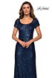 La Femme 27916 Scoop Neckline Sequin Dress