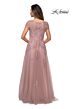 La Femme 27920 Floral Embroidery Cap Sleeve Dress