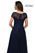 La Femme 27920 Floral Embroidery Cap Sleeve Dress