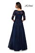 La Femme 27922 Illusion Sleeves Embroidered Dress