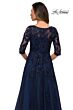 La Femme 27922 Illusion Sleeves Embroidered Dress