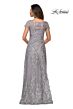 La Femme 27935 Short Sleeve Beaded Lace Dress