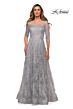 La Femme 27942 Illusion Neckline Sequin Lace Dress