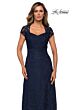 La Femme 27951 Queen Anne Neckline Embroidered Dress