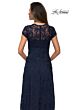 La Femme 27951 Queen Anne Neckline Embroidered Dress