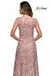 La Femme 27951 Queen Anne Neckline Embroidered Dress