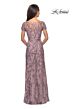 La Femme 27956 Bateau Neck Floral Dress