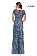La Femme 27956 Bateau Neck Floral Dress
