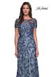 La Femme 27956 Bateau Neck Floral Dress