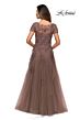 La Femme 27958 Scoop Neck Embroidered Dress