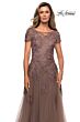 La Femme 27958 Scoop Neck Embroidered Dress