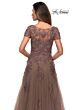 La Femme 27958 Scoop Neck Embroidered Dress