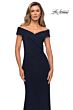 La Femme 27959 Off The Shoulder Jersey Dress