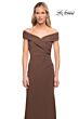 La Femme 27959 Off The Shoulder Jersey Dress