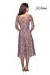 La Femme 27971 Illusion Sleeves Embroidered Dress