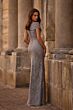 La Femme 27982 Portrait Neckline Lace Dress