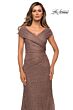 La Femme 27982 Portrait Neckline Lace Dress
