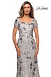 La Femme 27991 Short Sleeves Embroidered Dress