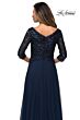 La Femme 27998 Sequin Bodice Three Quarter Sleeve Dress